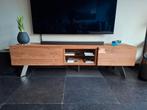 Stoer Industrieel TV-meubel Eijerkamp | Massief Kikarhout, 150 tot 200 cm, Zo goed als nieuw, Minder dan 100 cm, Industrieel