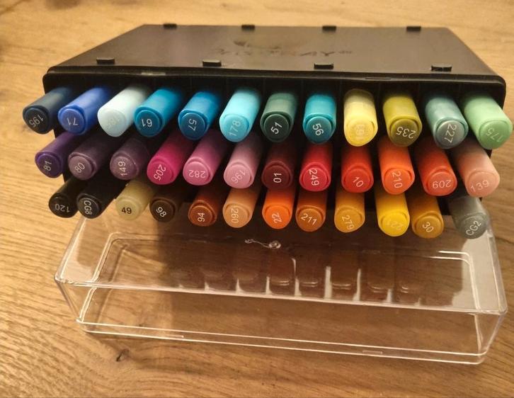 Decotray twinmarkers, Hobby en Vrije tijd, Tekenen, Zo goed als nieuw, Potlood of Stift, Ophalen of Verzenden
