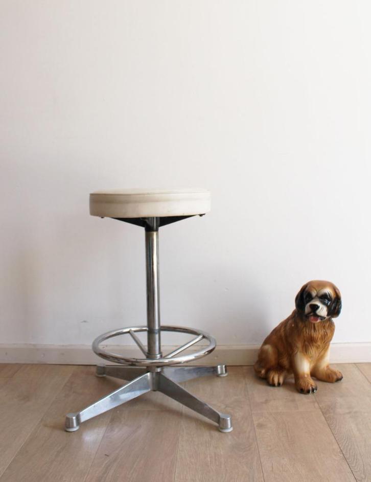 Industriële vintage kruk Gispen? Retro design kruk, Huis en Inrichting, Krukjes, Gebruikt, Staal, Ophalen