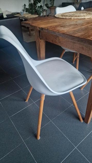 6x Stoel KASTRUP wit/eiken – eetkamerstoelen JYSK beschikbaar voor biedingen