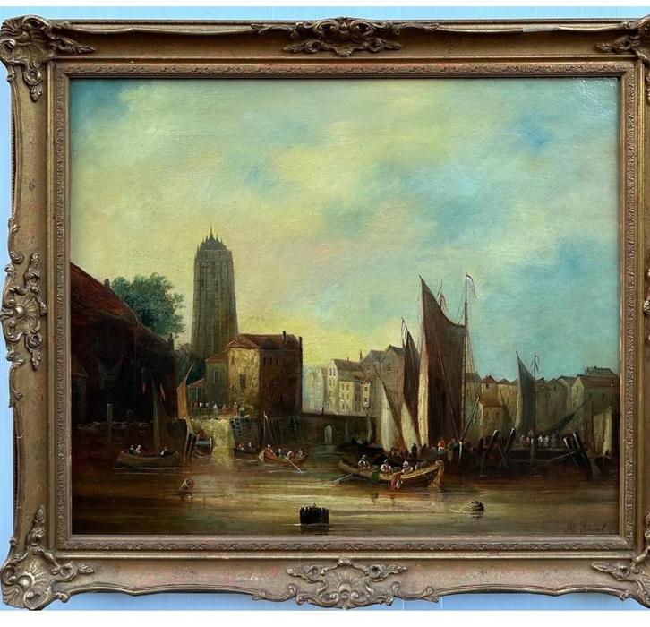 Oud schilderij 18/19e eeuw, Antiek en Kunst, Kunst | Schilderijen | Klassiek, Ophalen of Verzenden