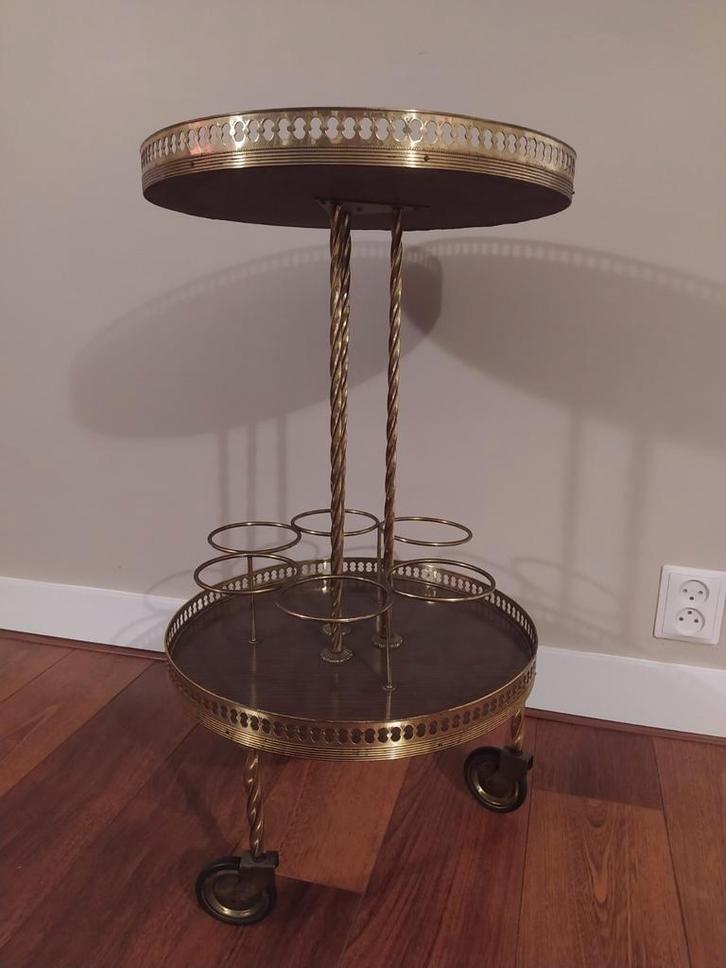 Vintage Messing Bartafel Jaren 60, Huis en Inrichting, Tafelonderdelen, Ophalen