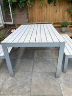 Gratis tuintafel met losse bankjes. - snel ophalen!, Tuin en Terras, Picknicktafels, Ophalen, Gebruikt, Rechthoekig, Aluminium