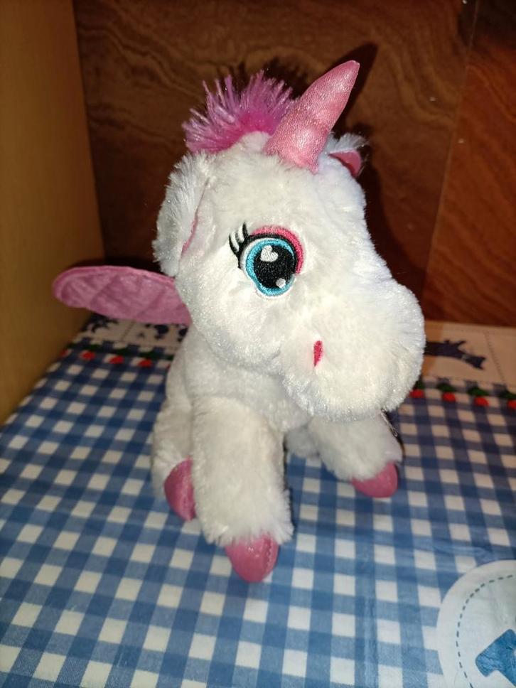 Action witte eenhoorn knuffel 27 cm ZD Trading, Kinderen en Baby's, Speelgoed | Knuffels en Pluche, Ophalen of Verzenden
