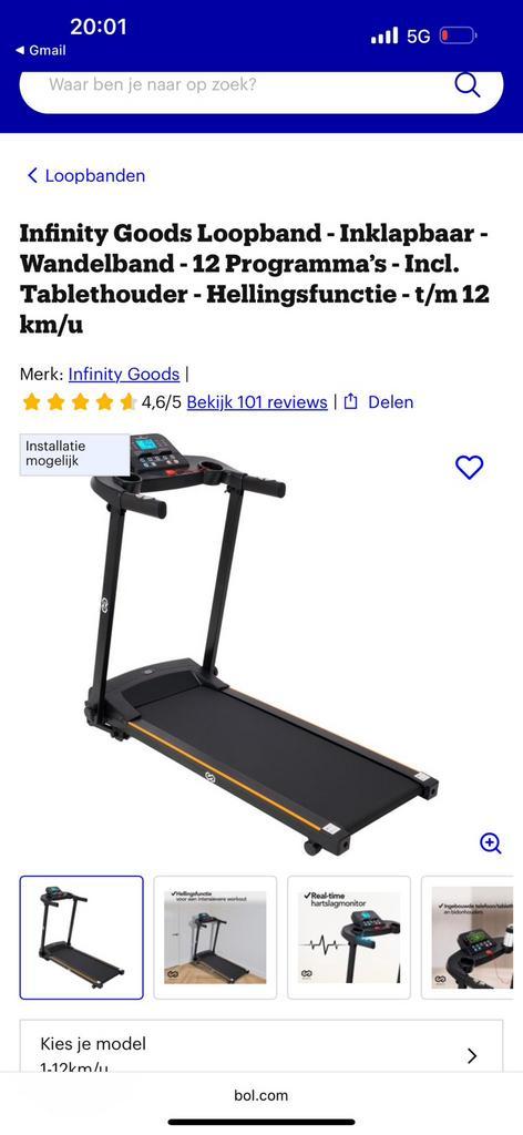 Infinity Goods Loopband - Inklapbaar - ALS NIEUW, Sport en Fitness, Fitnessmaterialen, Zo goed als nieuw, Overige typen, Ophalen of Verzenden