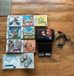 Nintendo DS Lite + 13 games, Met games, Zwart, Ophalen of Verzenden, Zo goed als nieuw