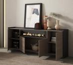 Dressoir, opbergkast, tv meubel met elektrische haard, Ophalen, Modern / hotel-chic, Nieuw, 200 cm of meer
