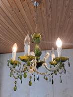 Leuke groene kroonluchter, Huis en Inrichting, Lampen | Kroonluchters, Ophalen of Verzenden, Gebruikt
