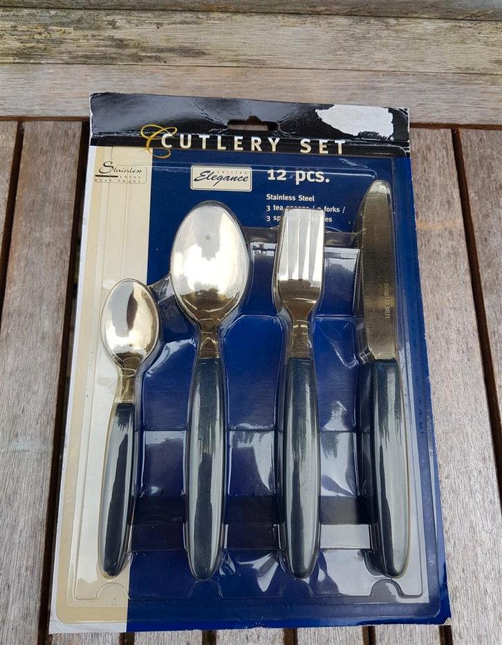 Bestek, vakantie bestek, 12 delig, nieuw, Caravans en Kamperen, Kampeeraccessoires, Nieuw, Ophalen of Verzenden