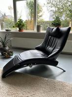 WK Wohnen Solo 699, fauteuil leer zwart (ophalen in Baflo), Ophalen, Zo goed als nieuw, 50 tot 75 cm, Leer