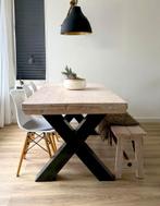 Tafel met x poten, Ophalen, 50 tot 100 cm, Zo goed als nieuw, Vijf personen of meer