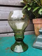 Oud geslepen glas 21cm hoog! Naam/datum gegraveerd Miekje's, Ophalen of Verzenden