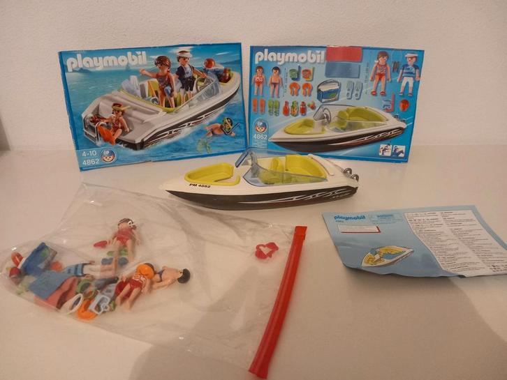 Playmobil 4862 - Speedboot met Accessoires Compleet!, Kinderen en Baby's, Speelgoed | Playmobil, Zo goed als nieuw, Complete set