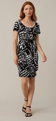 Joseph Ribkoff chique stretch wit/zwarte jurk mt 40, Kleding | Dames, Jurken, Nieuw, Maat 38/40 (M), Overige kleuren, Boven de knie