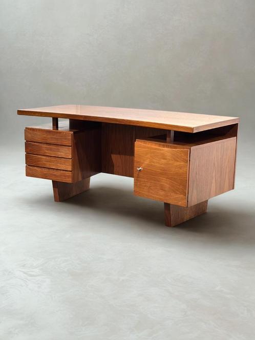 Zeldzaam Midcentury Vintage Executive Desk, Huis en Inrichting, Bureaus, Zo goed als nieuw, Ophalen of Verzenden