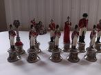 Schaakstukken Napoleon messing  metaal emaille Made in Italy, Een of twee spelers, Ophalen of Verzenden, Zo goed als nieuw