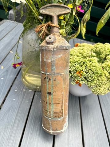 Antieke Koperen Ajax Brandblusser beschikbaar voor biedingen