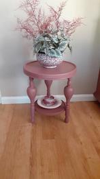 Bijzettafeltje/Plantentafeltje gerestyled, 45 tot 60 cm, Minder dan 55 cm, Rond, Ophalen of Verzenden