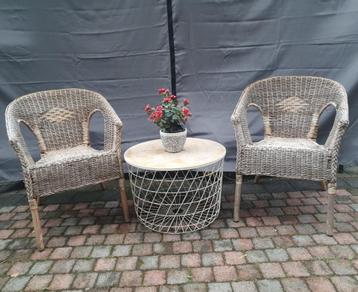 Bohemian style rotan tuin/balkon setje. beschikbaar voor biedingen