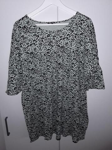 MS Mode Licht Groen Lang Shirt Met Luipaard Print Maat XL beschikbaar voor biedingen