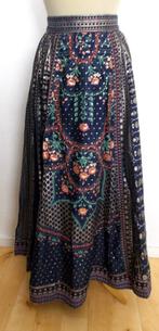 Prachtige donkerblauwe folklore/India print rok! 40, Maat 38/40 (M), Nieuw, Onder de knie, Verzenden