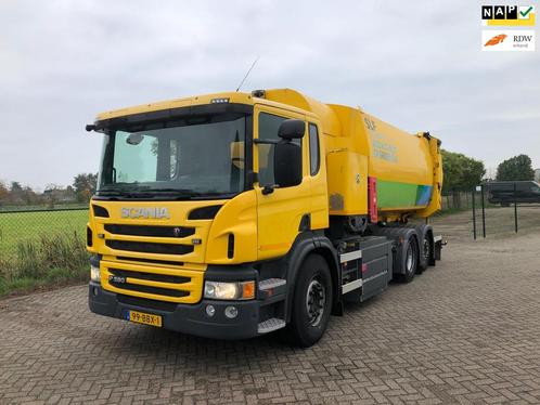 Scania P310 VUILNISWAGEN ZIJLADER, Auto's, Vrachtwagens, Bedrijf, Te koop, Scania, CNG (Aardgas), Euro 5, Origineel Nederlands