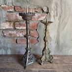 1x Oude brocante koperen kandelaar kerkkandelaar *Etage3*, Huis en Inrichting, Gebruikt, ., Ophalen of Verzenden, .