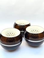 3x Dijkstra Globe Space Age Hanglamp Bruin Retro Vintage, Ophalen, Space Age Dijkstra Globe Retro, Zo goed als nieuw, Minder dan 50 cm