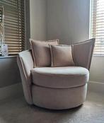 Draaibare fauteuil beige taupe. Zgan, Ophalen, Zo goed als nieuw, Stof
