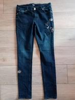 Donkerblauwe Eksept spijkerbroek met bloemen maat 42, Blauw, Ophalen of Verzenden, Zo goed als nieuw, Eksept