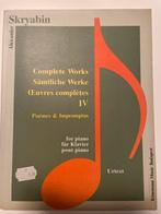 Skrjabin Complete Works IV - Piano, Muziek en Instrumenten, Bladmuziek, Gebruikt, Klassiek, Ophalen of Verzenden, Artiest of Componist