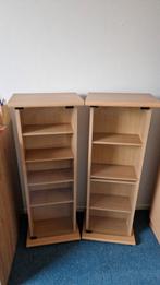 2 cd/dvd/boeken kasten, Huis en Inrichting, Ophalen, Zo goed als nieuw, Hout, Cd's of Dvd's
