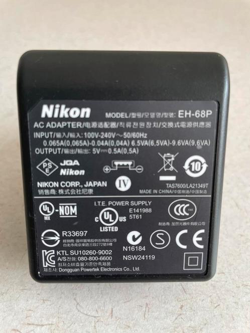 Nikon EH-68P netspanningsadapter voor Nikon Coolpix, vanaf:, Audio, Tv en Foto, Fotografie | Accu's en Batterijen, Gebruikt, Ophalen of Verzenden