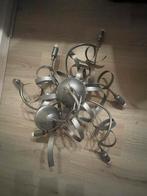 Handgemaakte lamp met krullen design zilver, Ophalen, Zo goed als nieuw, Metaal