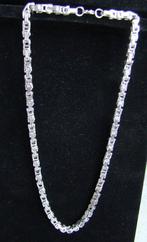Koningsketting Tibet zilver glans platte schakel 55 CM NIEUW, Sieraden, Tassen en Uiterlijk, Ophalen of Verzenden, Nieuw, Zilver