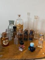 Oude antieke flesjes apotheek laboratorium, Antiek en Kunst, Ophalen of Verzenden