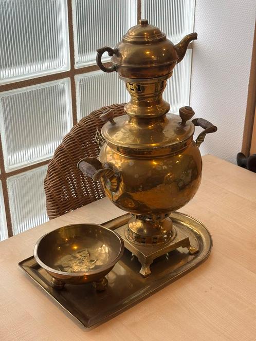 WD-013 Samovar theemaker messing, Antiek en Kunst, Antiek | Koper en Brons, Ophalen of Verzenden