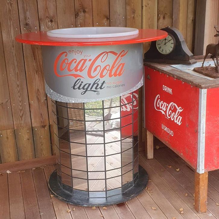 2x Coca Cola light Statafel + Flightcase, Verzamelen, Merken en Reclamevoorwerpen, Gebruikt, Ophalen