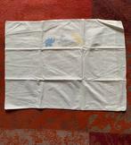 Oud rechthoekig sloopje met olifant en giraffe 1960, Gebruikt, Jongetje of Meisje, Wit, Dekbedovertrek