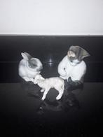 3 Rosenthal porseleinen dieren konijn/poes/lam, Antiek en Kunst, Antiek | Porselein, Verzenden