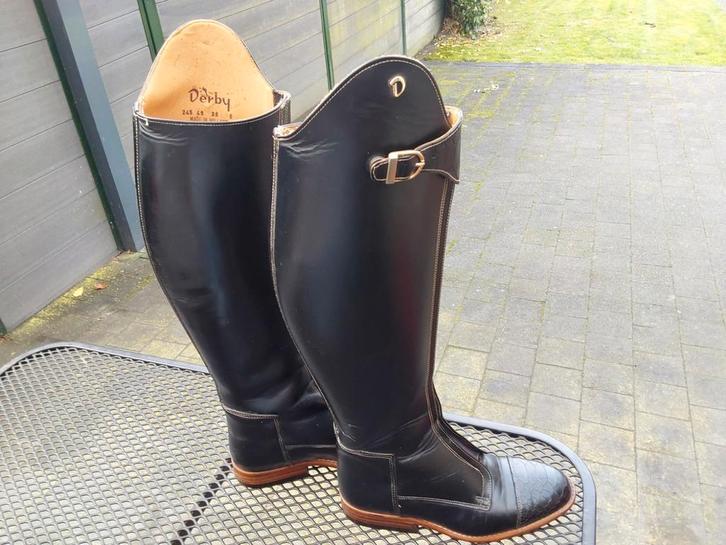 Derby polo zwarte paardrijlaarzen maat 38, Dieren en Toebehoren, Paardrijkleding, Zo goed als nieuw, Schoeisel, Dressuur, Ophalen of Verzenden