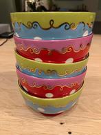 5 soepkommen, schaaltjes Oilily (voor Douwe Egberts) 12 cm, Huis en Inrichting, Keuken | Servies, Ophalen of Verzenden, Zo goed als nieuw