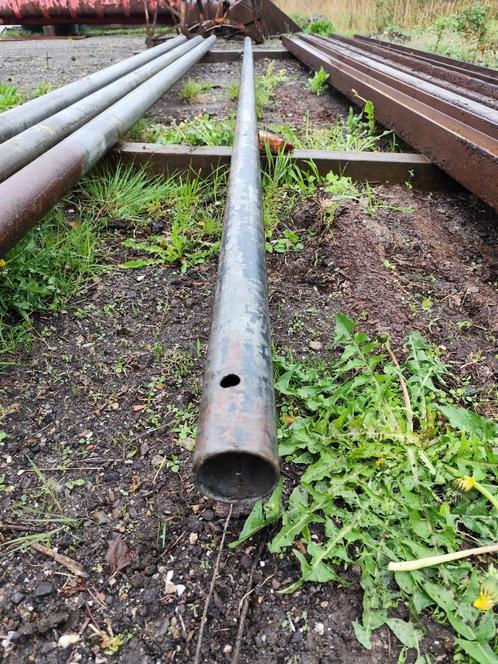 Stalen buis diameter 76mm, lengte 6m, dikte 3,8mm, Doe-het-zelf en Verbouw, Metalen, Gebruikt, IJzer, Ophalen