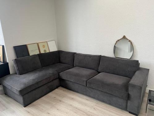 Woood Thomas Chaise Longue Links - donkergrijs, 283x197 cm, Huis en Inrichting, Banken | Bankstellen, Zo goed als nieuw, Hoekbank