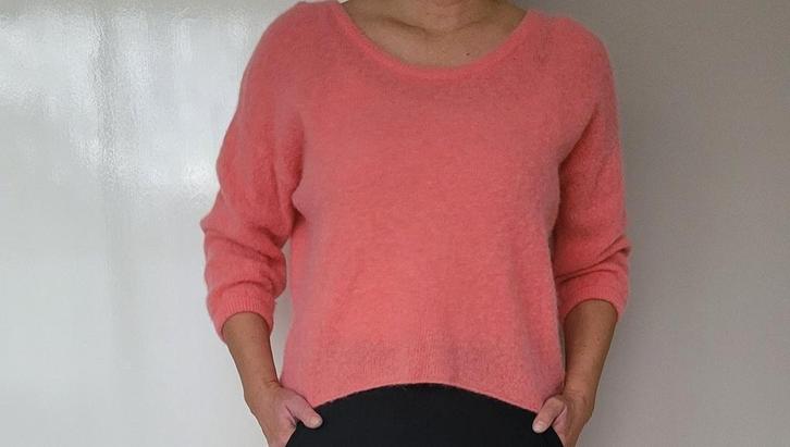 American Vintage trui met Alpaca wol Koraal, Kleding | Dames, Truien en Vesten, Zo goed als nieuw, Maat 34 (XS) of kleiner, Oranje