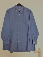 Overhemd korenblauw met dun streepje merk Angelo Litrico C&A, Verzenden, Zo goed als nieuw, Halswijdte 43/44 (XL)