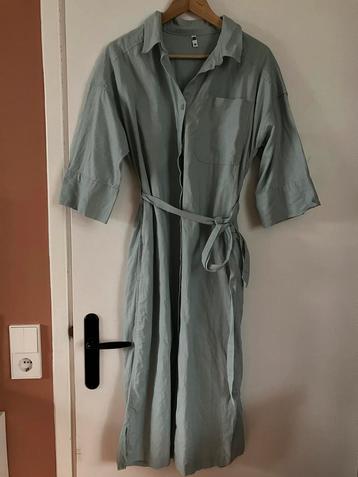 Nieuw licht blauw lange jurk linnen katoen M beschikbaar voor biedingen