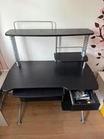 Bureau Ikea massief hout zwart - veel ruimte!, Huis en Inrichting, Kasten | Computermeubels, Ophalen, 120 tot 170 cm, Zo goed als nieuw