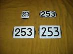oud emaille huisnummer 253 ook 254 255 256 257 258 259 260 8, Ophalen of Verzenden