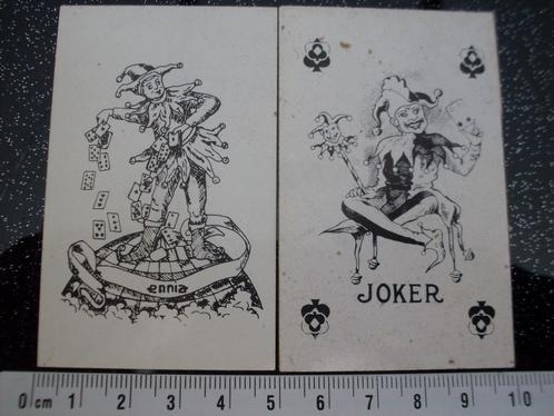 2x sticker ennia logo jokers kaartspel vintage, Verzamelen, Stickers, Zo goed als nieuw, Bedrijf of Vereniging, Verzenden